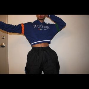 Vintage Wilson Cropped Hoodie